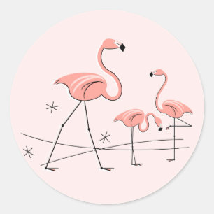 Flamant rose Pink Trio 2 autocollant