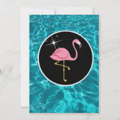 Flamant rose Pool Fête Famille Réunion Invitation (Dos)