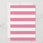 Flamant rose Premier anniversaire Invitation fille (Dos)