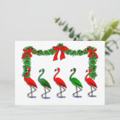 Flamant rose Rockettes Dancing Invitation (Debout devant)