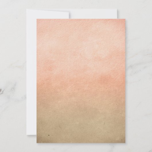 Flamant rose romantique Plage Mariage Invitation (Dos)