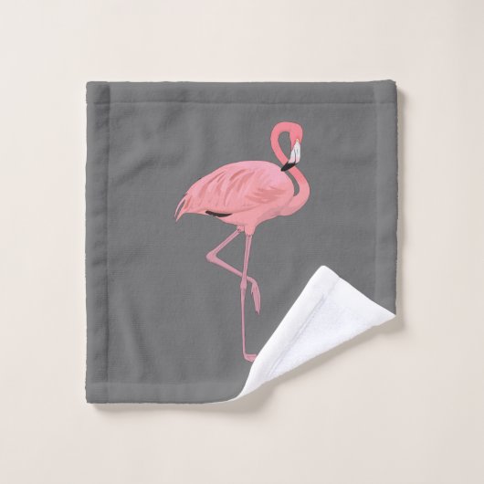 Flamant rose rose (Gant de toilette)