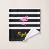Flamant rose rose (Gant de toilette)