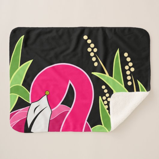 Flamant rose rose Abstrait couvertures Serpa (Devant (Horizontal))