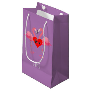 Flamant rose rose Amour Design - Sac cadeau - Peti
