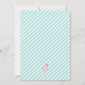 Flamant rose rose Anniversaire Fête Invitation (Dos)