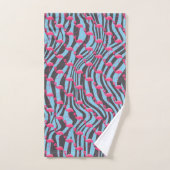 Flamant rose ROSE AQUA ZEBRA IMPRIMER TOILETTE DE  (Serviette à main)
