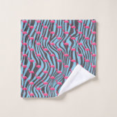 Flamant rose ROSE AQUA ZEBRA IMPRIMER TOILETTE DE  (Gant de toilette)