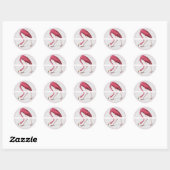 Flamant rose ROSE AUTOUR NOM PERSONNALISÉ STICKER (Feuille)