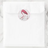 Flamant rose ROSE AUTOUR NOM PERSONNALISÉ STICKER (Sac)