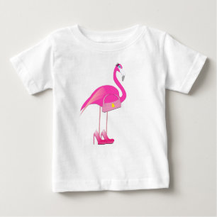 Flamant rose rose - Baby Fine Jersey T-shirt 