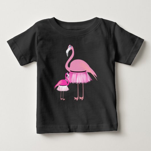 Flamant rose rose - Baby Fine Jersey T-shirt (Devant)