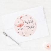 Flamant rose rose bien fait! autocollant (Enveloppe)