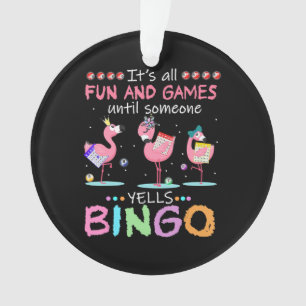 Flamant rose rose Bingo Funny Cadeau Art
