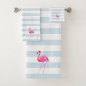 Flamant rose rose Blancs & Bleus (En situation)