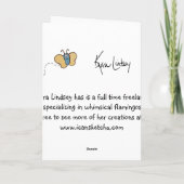 Flamant rose rose Bonne Carte de voeux papier prin (Dos)