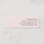 Flamant rose rose carte de visite côté texte maigr (Dos)