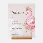 Flamant rose rose C'est un Baby shower fille (Recto)