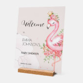 Flamant rose rose C'est un Baby shower fille (Angle)