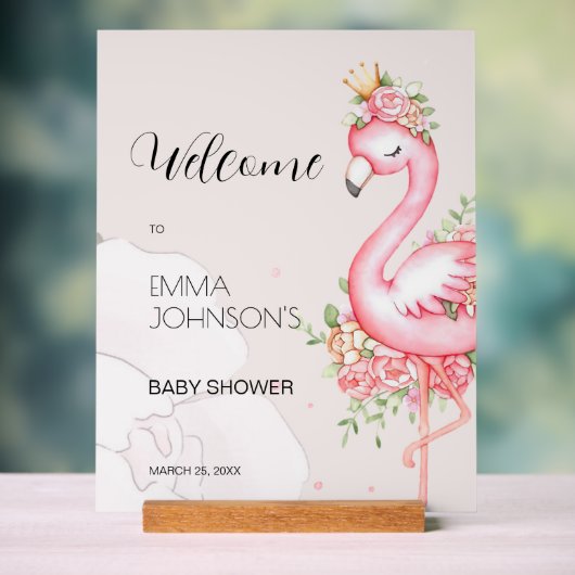 Flamant rose rose C'est un Baby shower fille (Neutre)