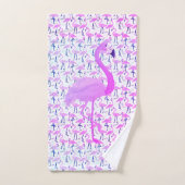 Flamant rose rose chaud (Serviette à main)