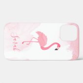 Flamant rose rose cool Coque-Mate coque iphone (Verso (horizontal))