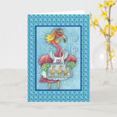 Flamant rose ROSE CUISINES DE CUISINE, CARTE DE SA (Fleur jaune)