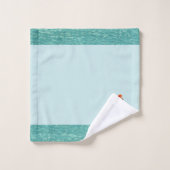 Flamant rose rose debout sur la plage Turquoise cl (Gant de toilette)