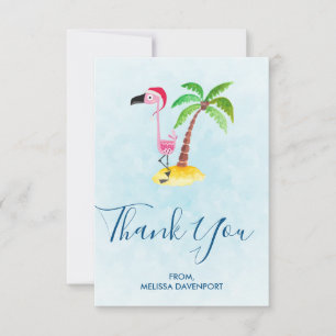 Flamant rose rose en Merci de Santa Hat