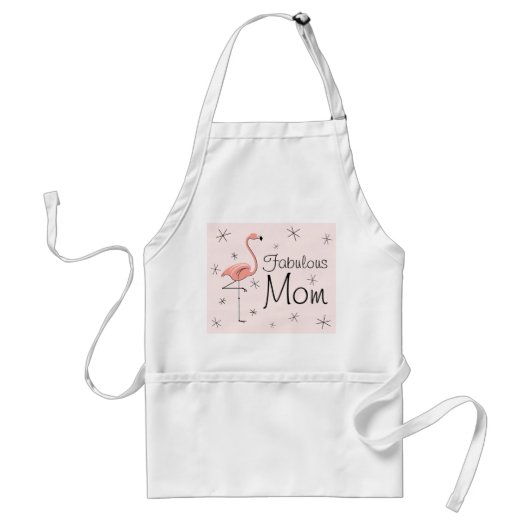 Flamant rose rose Fabon maman tablier (Devant)