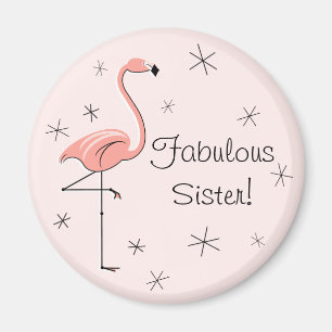 Flamant rose rose fabuleux aimant soeur
