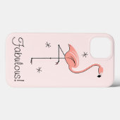 Flamant rose rose "Fabuleux !" iPad Mini coque (Verso (horizontal))