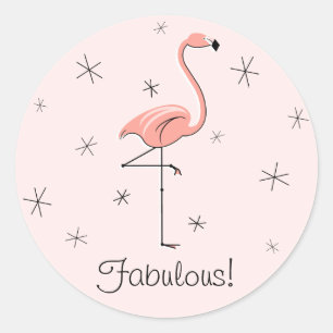 Flamant rose Rose Fabulous! autocollant