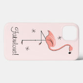 Flamant rose rose "Fabulous !" coque ipad (Verso (horizontal))