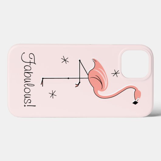 Flamant rose rose "Fabulous !" coque ipad (Verso (horizontal))