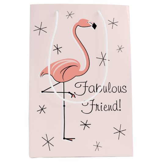 Flamant rose Rose 'Fabulous Friend ! ' sac cadeau  (Devant)