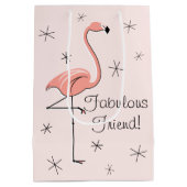 Flamant rose Rose 'Fabulous Friend ! ' sac cadeau  (Dos)