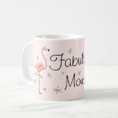 Flamant rose rose 'Fabulous Mom!' mug (Devant gauche)
