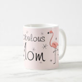 Flamant rose rose 'Fabulous Mom' mug (Devant droit)