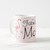 Flamant rose rose 'Fabulous Mom' mug (Devant gauche)