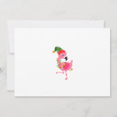 Flamant rose rose Fête de Noël Invitation (Dos)
