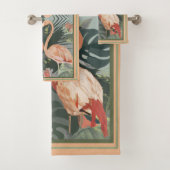 Flamant rose rose Feuille tropical (En situation)