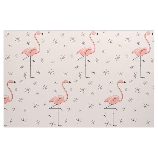 Flamant rose Rose grand tissu motif (Fat Quarter)