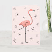 Flamant rose rose joyeuse carte de voeux d'anniver (Devant)