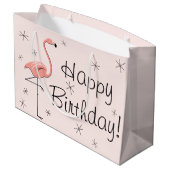 Flamant rose rose 'Joyeux anniversaire ! ' sac cad (Dos Angle)