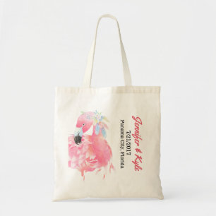 Flamant rose rose Mariage en faveur Sac fourre-tou
