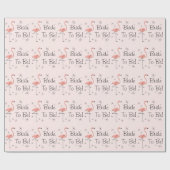 Flamant rose Rose 'Mariée À Être ! ' papier cadeau (Plat)