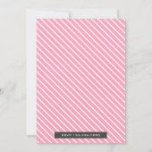 Flamant rose rose mignon Invitation Baby shower (Dos)