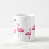 Flamant rose rose Mug de café personnalisé (Centre)