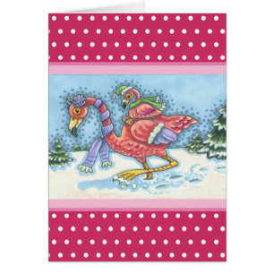 FLAMANT ROSE ROSE NEIGE PROFONDE, CARTE DE RÉJOUIS